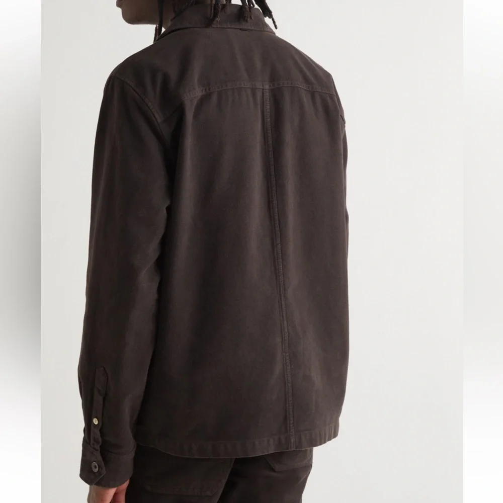 Mens Rag & Bone Mace Cotton Moleskin Shirt Jacket in Espresso Brown Sz M - Picture 5 of 10